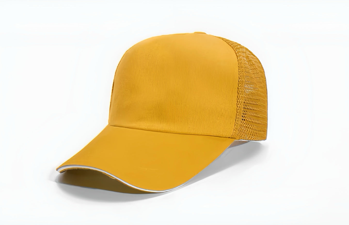 Customizable Baseball Hats with Mesh Back - Yellow