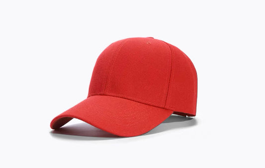 Customizable Six-panel Cotton Twill Cap - Red